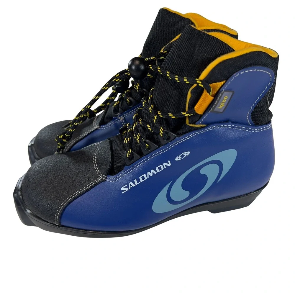 Salomon Igloo SNS Cross Country Ski Boots Blue Size 3‎ EU 35 NNN Style New